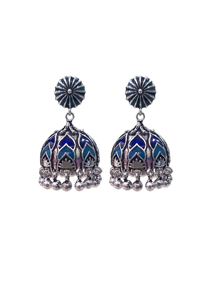 Ela Enamel Jhumka Earrings