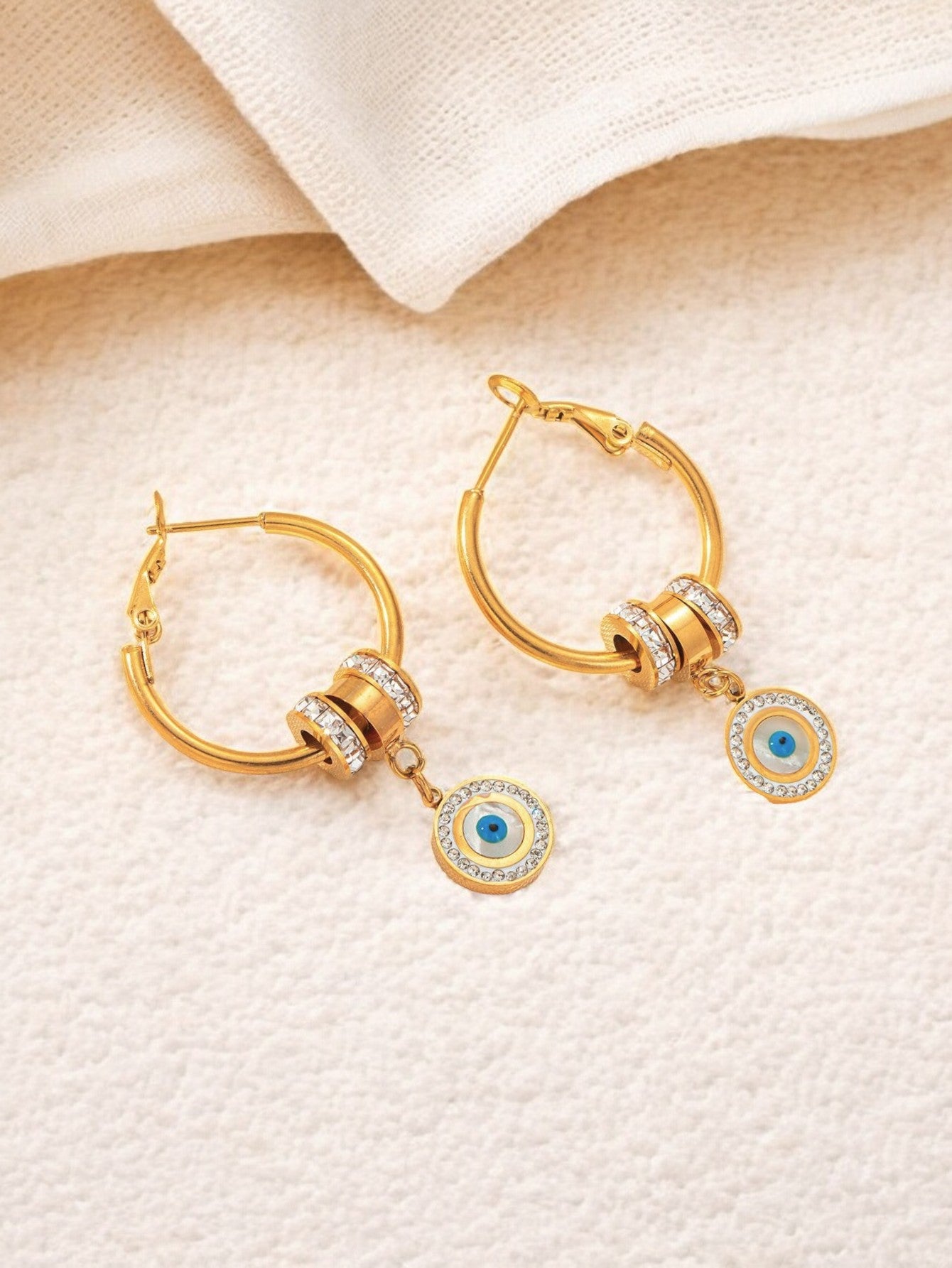 Devil's Eye Hoop Earrings