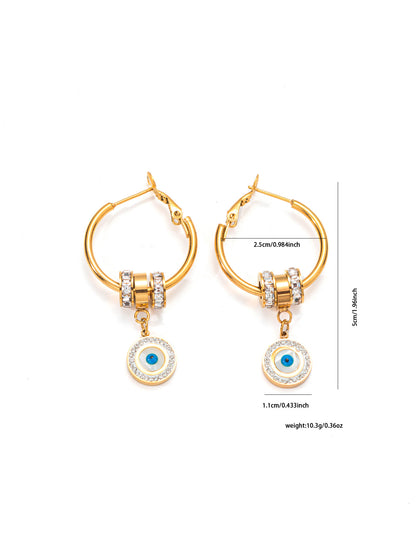 Devil's Eye Hoop Earrings