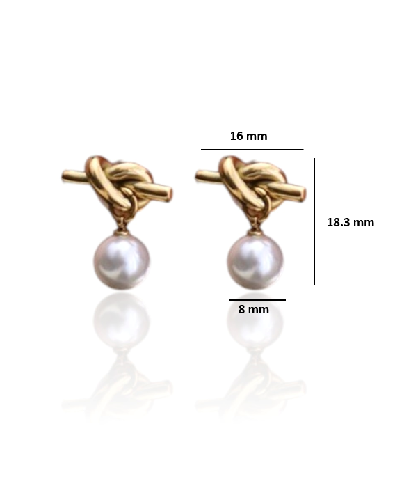 Pearl Drop 18K Gold Plated Earrings