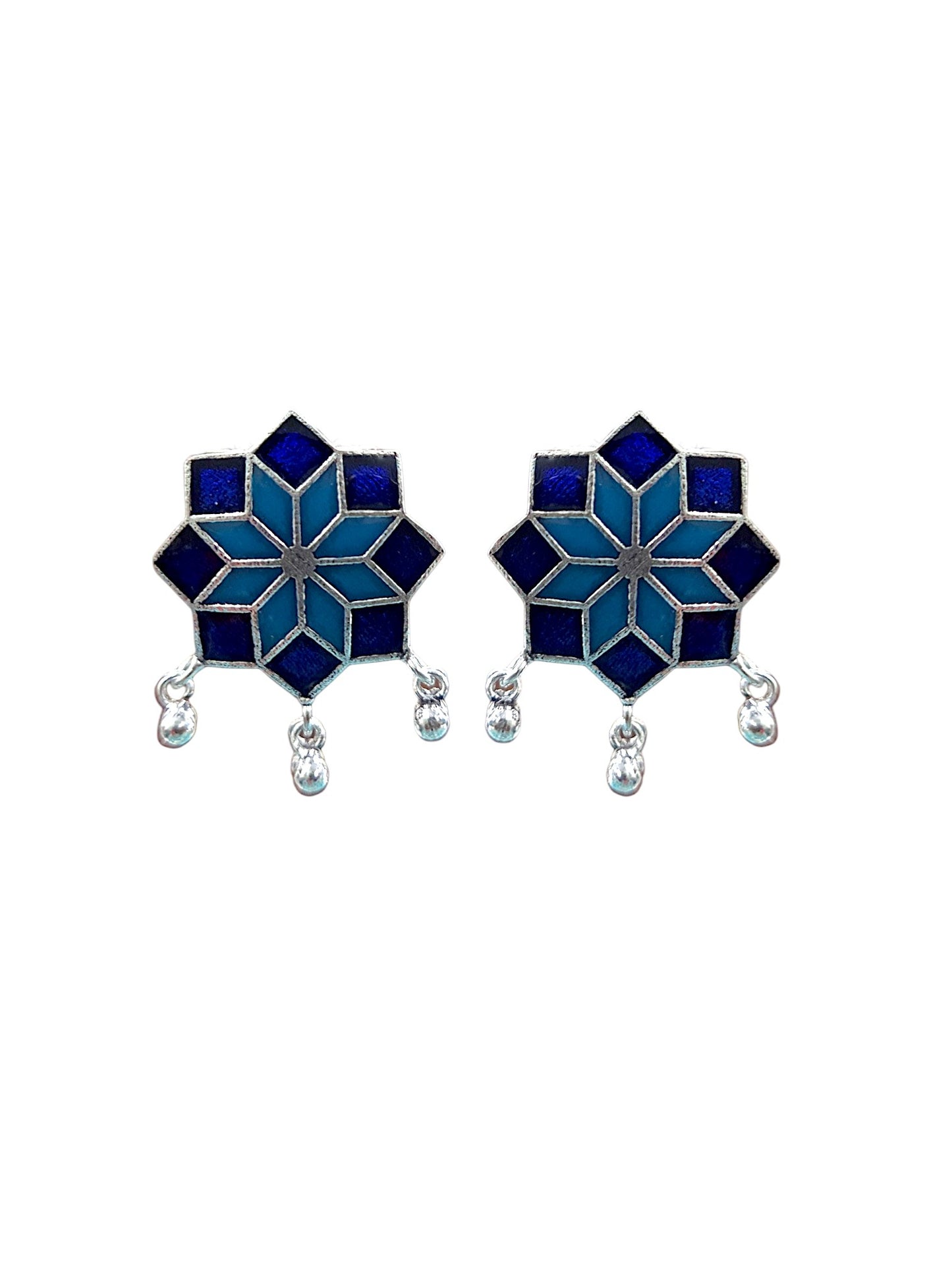 Navya Floral Enamel Stud Earrings