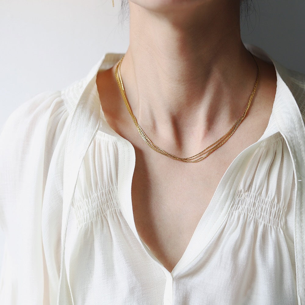 Multi-layer 18K Gold Plated Necklace