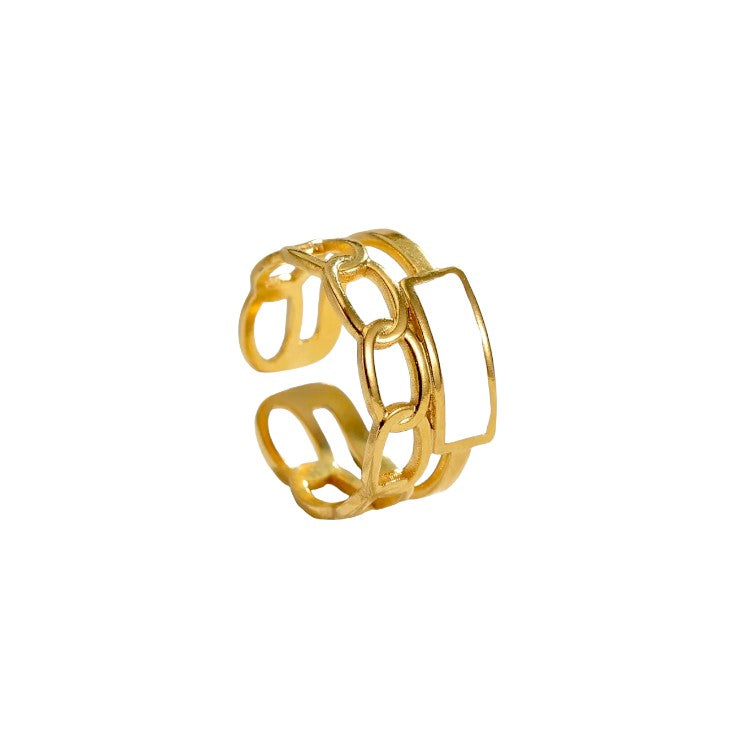 Cut-out 18K Gold Plated Ring