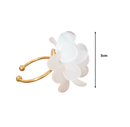 Elegant Flower Acrylic Ring